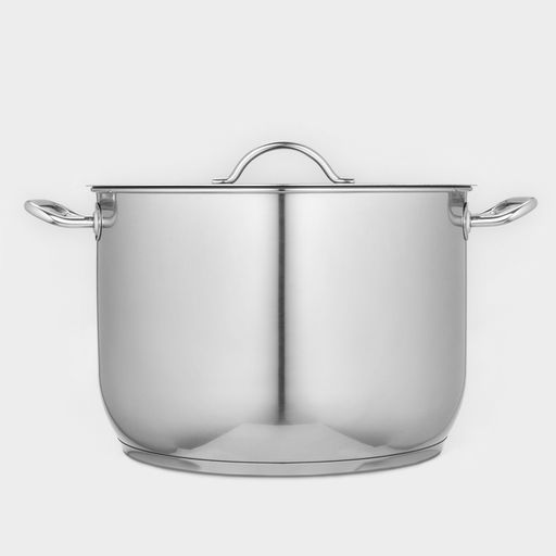 Кастрюля Amet «Профи», 20 л, d=34 см, цельнотянутая, капсульное дно, индукция, нержавеющая сталь, хромированная