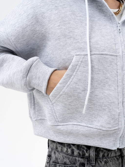 Толстовка укороченная футер 3х нитка с начесом. - Binita фото 6