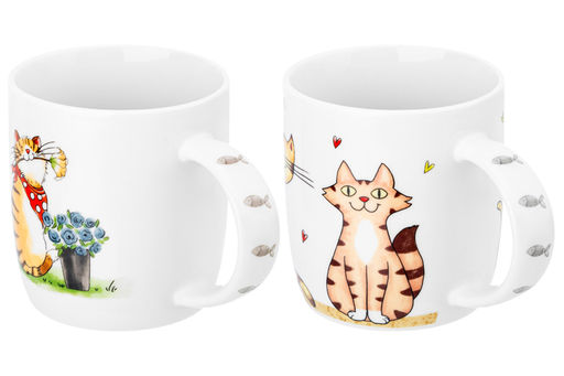 Набор 2 кружек 360 мл 12*8,5*9 см Озорные котята NEW BONE CHINA - Elan gallery фото 5