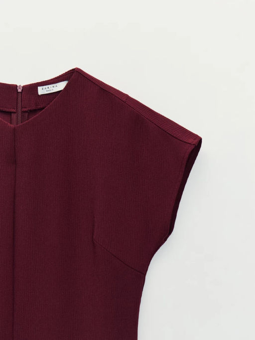 Платье миди с V-образным вырезом / Zarina  фото 8