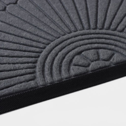 Коврик придверный Доляна Welcome, полукруглый, с окантовкой, 40×60 см, серый