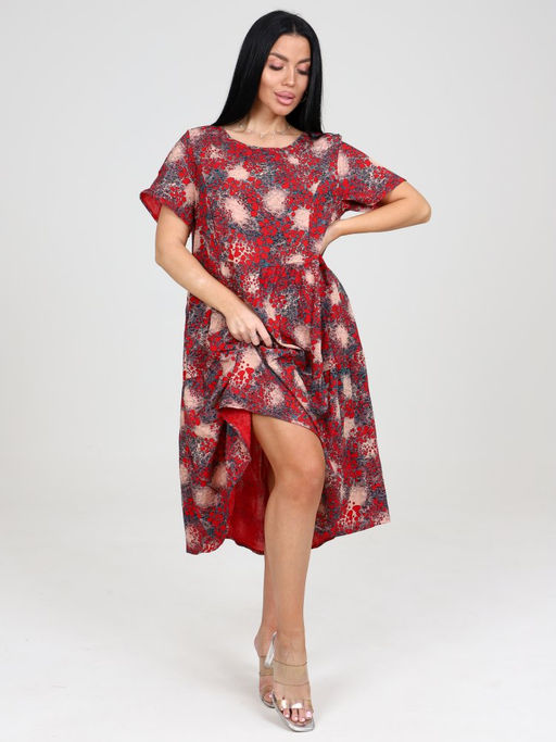 20 ПЛАТЬЕ ЖЕНСКОЕ (Красный) - А-дина фото 2