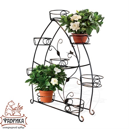 Подставка для цветов на подоконник 14-918 на 8 цветов - Фабрика интерьерной ковки фото 2