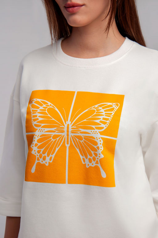 Арт. 10808 Пижама с брюками 44-52 (5 шт) Цвет:верх-молочный,низ-горчица - Калинка фото 6