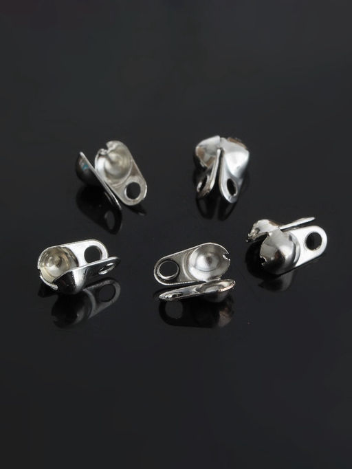 Концевик, цвет серебро, СМ-262, 3.2 мм (набор 20 шт.)