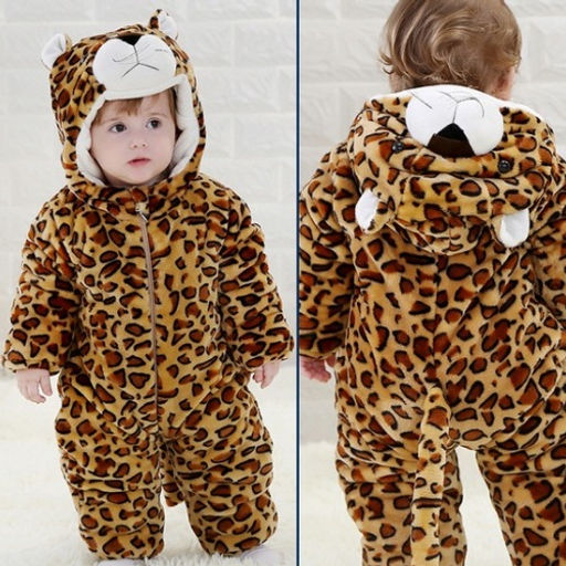 Плюшевый комбинезон Леопард (теплый)