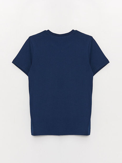 Bisiklet Yaka Bask?l? K?sa Kollu Erkek ?ocuk Ti??rt - Waikiki фото 2