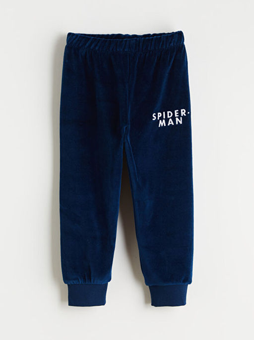 Spider-Man Nak??l? Kadife Erkek ?ocuk Pijama Alt