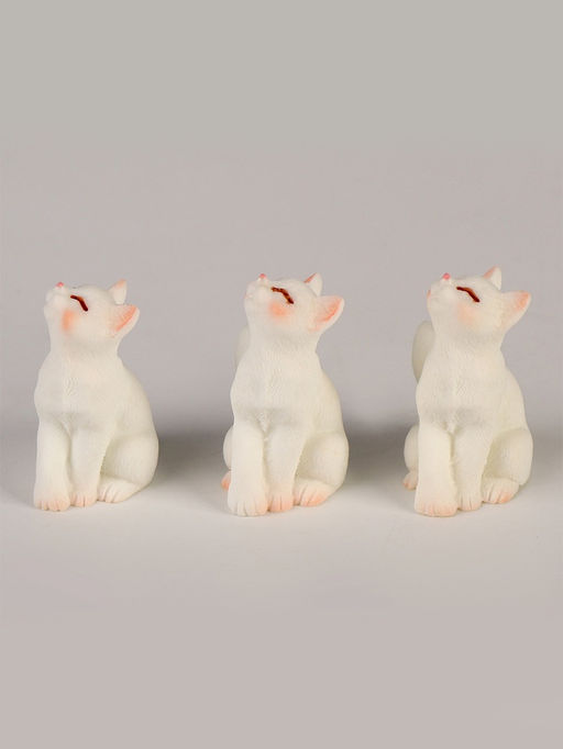 Миниатюра кукольная «Милый котик», набор 3 шт., размер 1 шт. — 1,5 × 2,4 × 4 см