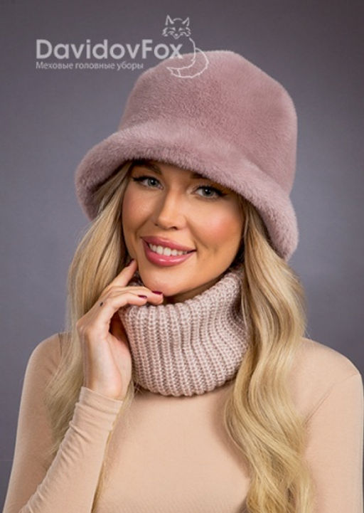 Шапка Шляпка экомех капор капучино