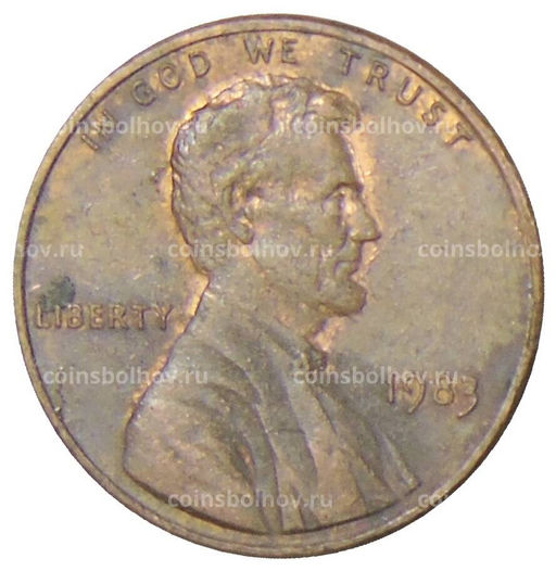 Монета 1 цент 1983 года США