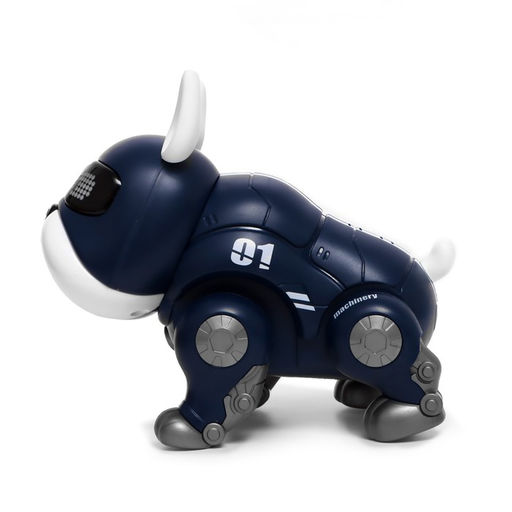 Робот собака Дюк IQ BOT, интерактивный: световые и звуковые эффекты, на батарейках, синий  фото 3