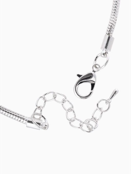 Браслет для шармов «Карабин», основа, цвет серебро, 20 см