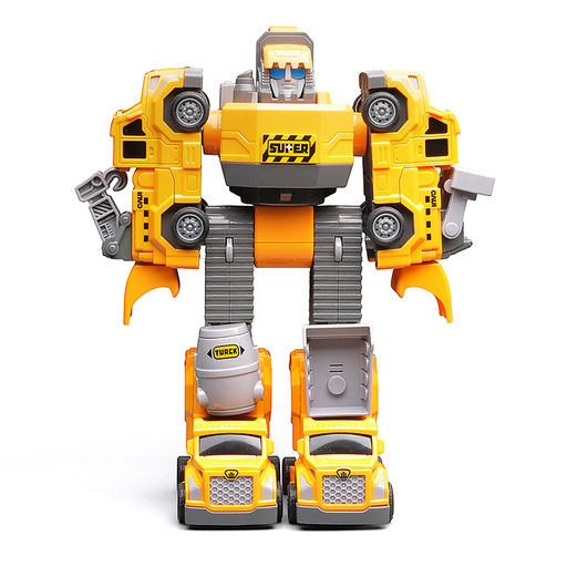 Робот трансформирующийся в дорожную технику, в коробке