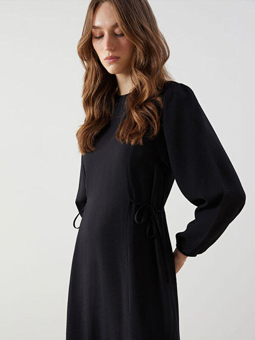 Bisiklet Yaka Elbise