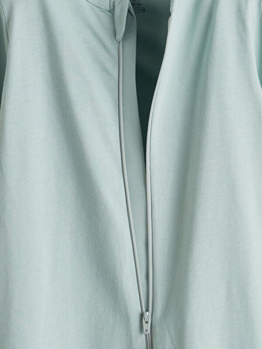 Fermuarl? Y?ld?z Bask?l? Erkek Bebek Tulum