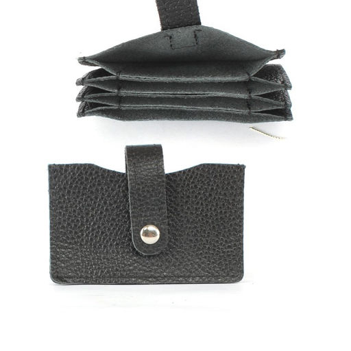 Обложка пропуск/карточка/проездной Croco-фк-1008 натуральная кожа черный флотер (40) 255802