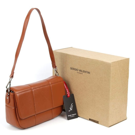 Женская кожаная сумка Sergio Valentini SV-119 Браун  фото 4