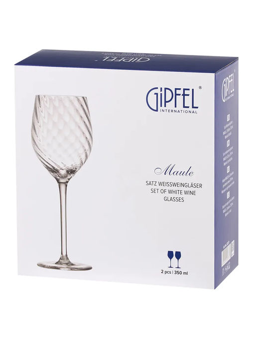 52377 GIPFEL Набор MAULE из 2 бокалов для белого вина 350 мл. Материал: хрустальное стекло