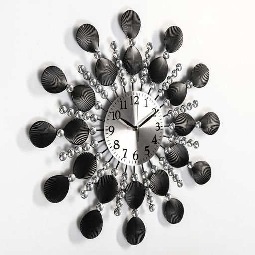 Часы настенные интерьерные «Рассвет», серия: Ажур, бесшумные, плавный ход, 48×48 см, циферблат d=15 см, от батарейки 1хАА