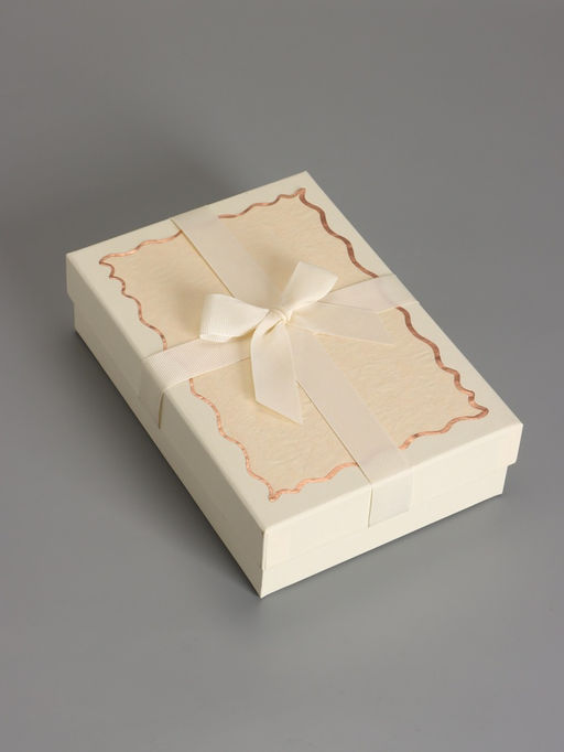 Набор подарочных коробок 3 в 1, прямоугольные с бантом, крем-брюле, 33.5×25×11.5; 29×21×9; 24.5×17×6.5 см