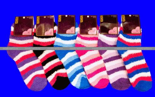 Цена за 12 пар. Термоноски женские "травка" полосатая