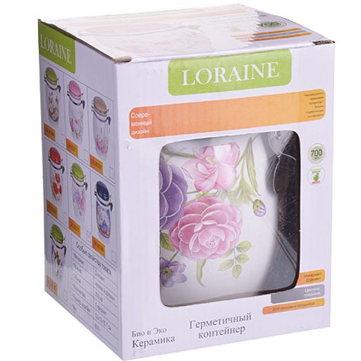 26379 Банка для сыпучих 700мл Камелия дол/металл LR (х36) - Mayer&boch фото 2