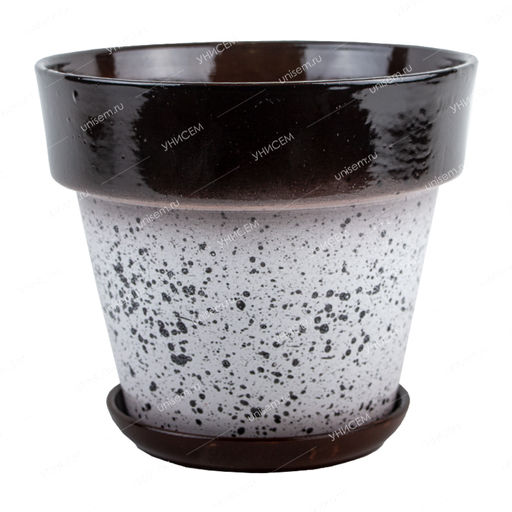Горшок Капли черный 3,2л