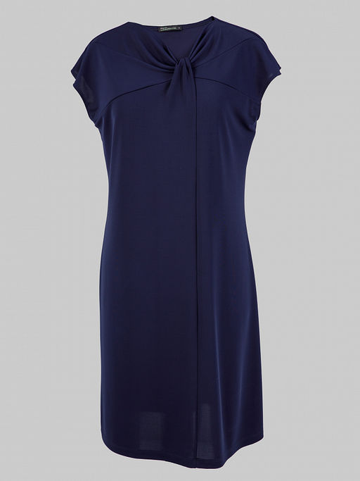 Платье с декоративным узлом по переду