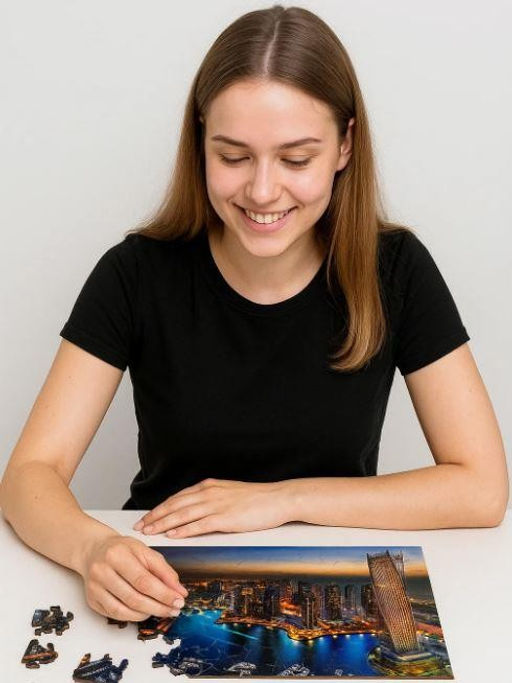 Фигурный пазл деревянный "Citypuzzles. Дубай" (105 элементов)