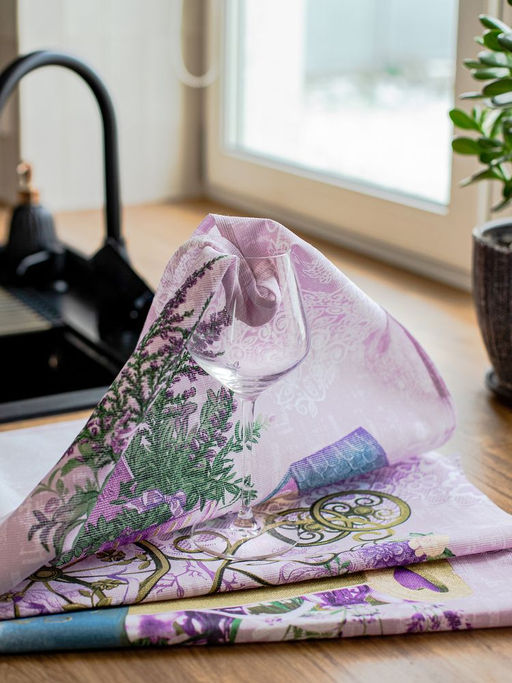 Комплект полотенец 48*60 см, 3 шт., рогожка (Лавандовый прованс) - Ивановотекстиль фото 9