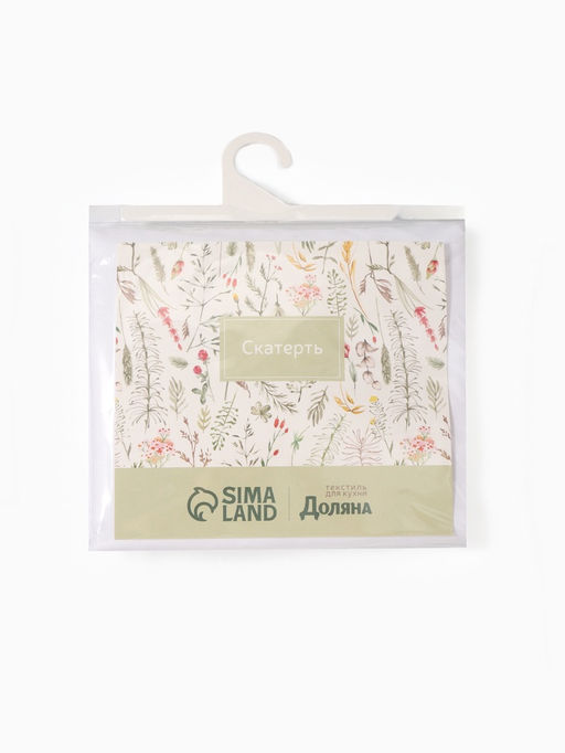 Скатерть «Доляна», белая, 140×260 см