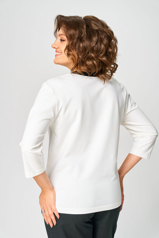 Джемпер Rumoda 2272 молочный_черный  фото 4