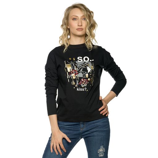 PELICAN, джемпер женский, Черный