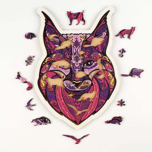 Пазл деревянный фигурный Рысь, в раме - Puzzle фото 11