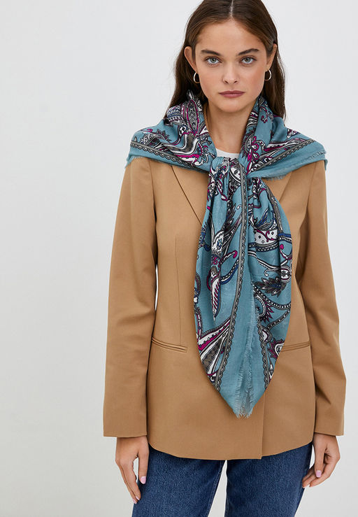 Платок 110*110, состав 15% шерсть, 85% модал, FABRETTI VFS1005-9