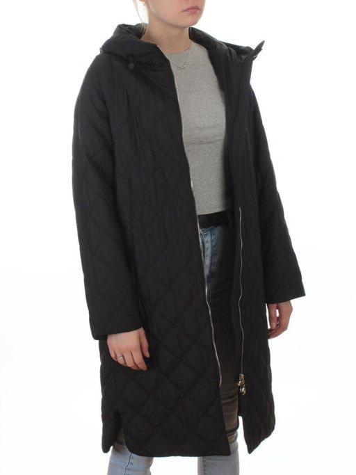 9610 BLACK Куртка стеганная демисезонная женская (100 гр. холлофайбер) - Fashion фото 8