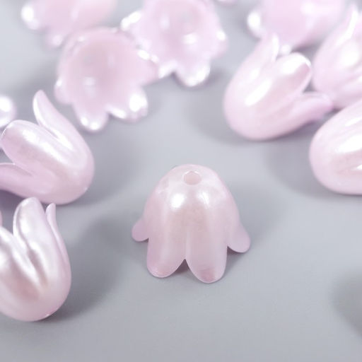 Цена за 2 шт. Бусины для творчества пластик «Цветок ландыша жемчужный» набор 40 шт. сиреневый 1×0.9×0.9 см