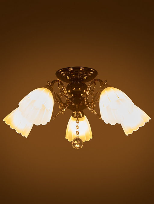 Люстра ЭкономСвет 4671/5AN, 5×40 Вт, E27, 55×55×33 см, цвет чёрный хром