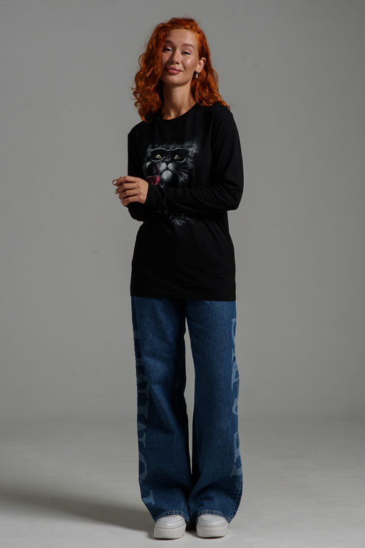 8541 Футболка с длинным рукавом женская