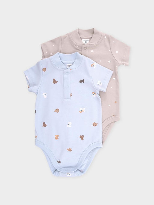 К 6543-2уп/лучшие друзья,красивые звездочки набор полукомбинезон (боди) яс