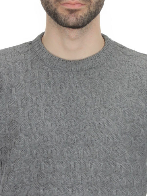 E633 GRAY Джемпер мужской (100% шерсть) - Fashion фото 6