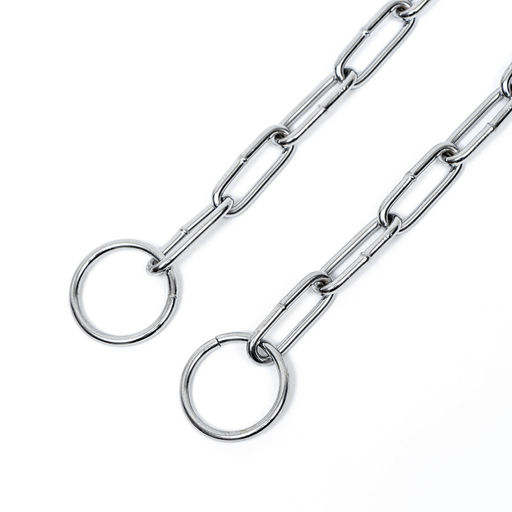 Ошейник - удавка металлический, сварная цепь, 50 см, толщина проволоки 3 мм - Пижон фото 3