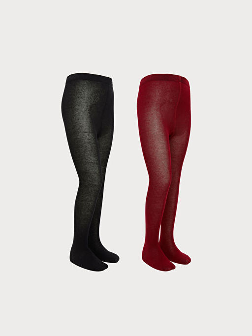 Basic K?z ?ocuk K?lotlu ?orap 2li