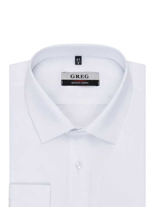 Сорочка мужская длинный рукав GREG 100/237/WH/ZVN_SL STRETCH  фото 3