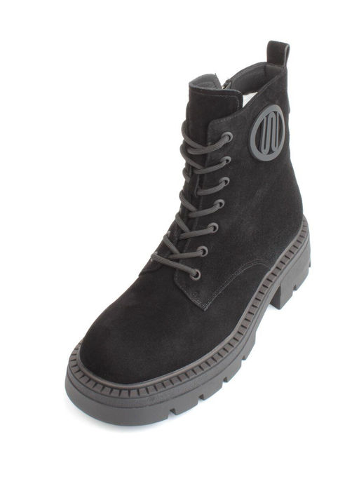 04-M3-1477 BLACK Ботинки зимние женские (натуральная замша, натуральный мех) - Фабричный китай фото 4