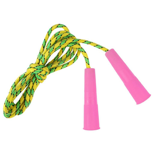 Цена за 10 шт. Скакалка детская, 2.2 м, регулируемая, нейлоновый трос, цвет МИКС