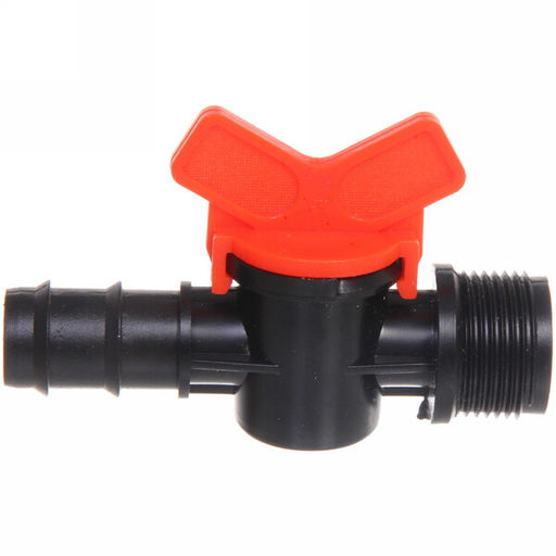 Цена за 5 шт. Муфта соединительная с односторонней наружней резьбой и краном 3/4" ДоброСад