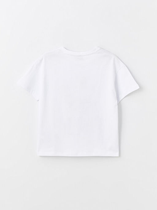 Bisiklet Yaka Atat?rk Bask?l? K?sa Kollu K?z ?ocuk Ti??rt - Waikiki фото 3