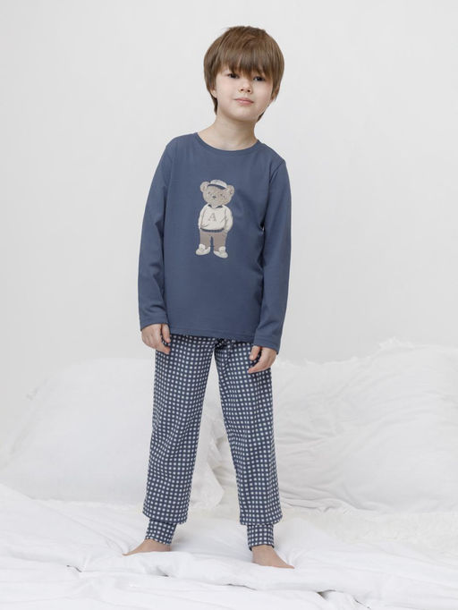 К 1606/грозовая туча,маленькая клеточка пижама дет